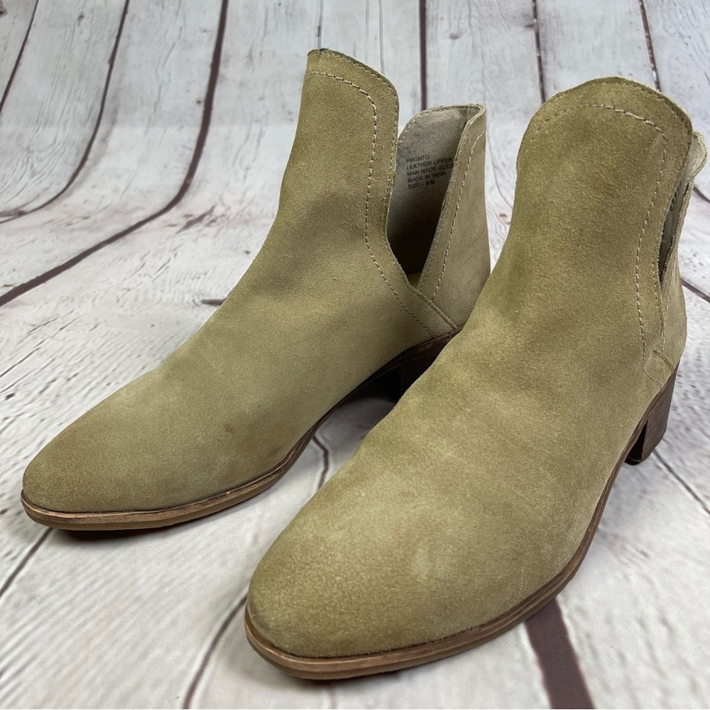 COCONUTS by MATISSE Pronto women's soft tan suede leather boho ankle boots, sz 8 - Picture 6 of 11
